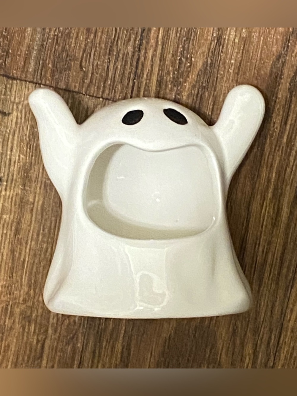 White Ghost Tealight Candle Holder 4”H By Full Moon Creations Halloween
Diameter